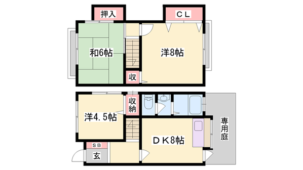 明石駅 バス10分  石塚下車：停歩3分 1階の物件間取画像